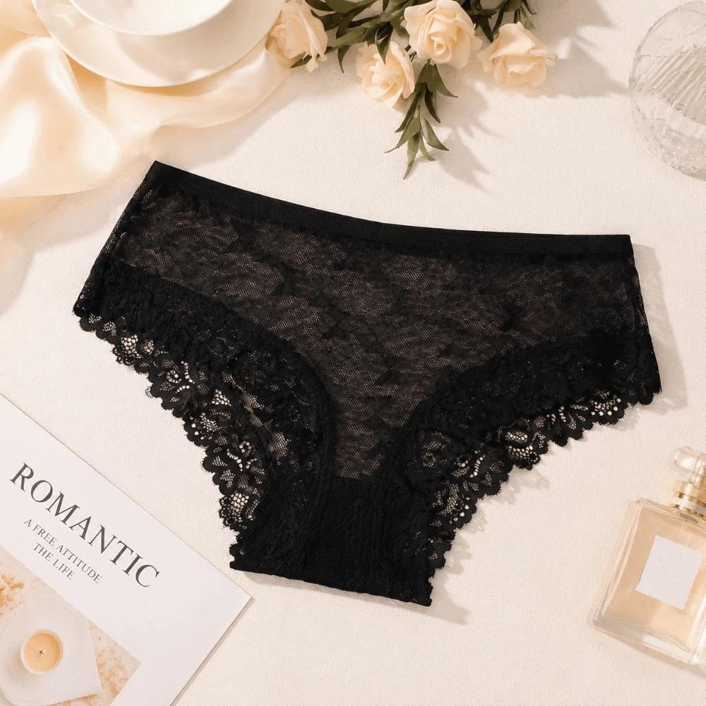 Seamless Sheer Mesh Underwear Transparent Perspective Underwear Women Lace Panties  Gifts