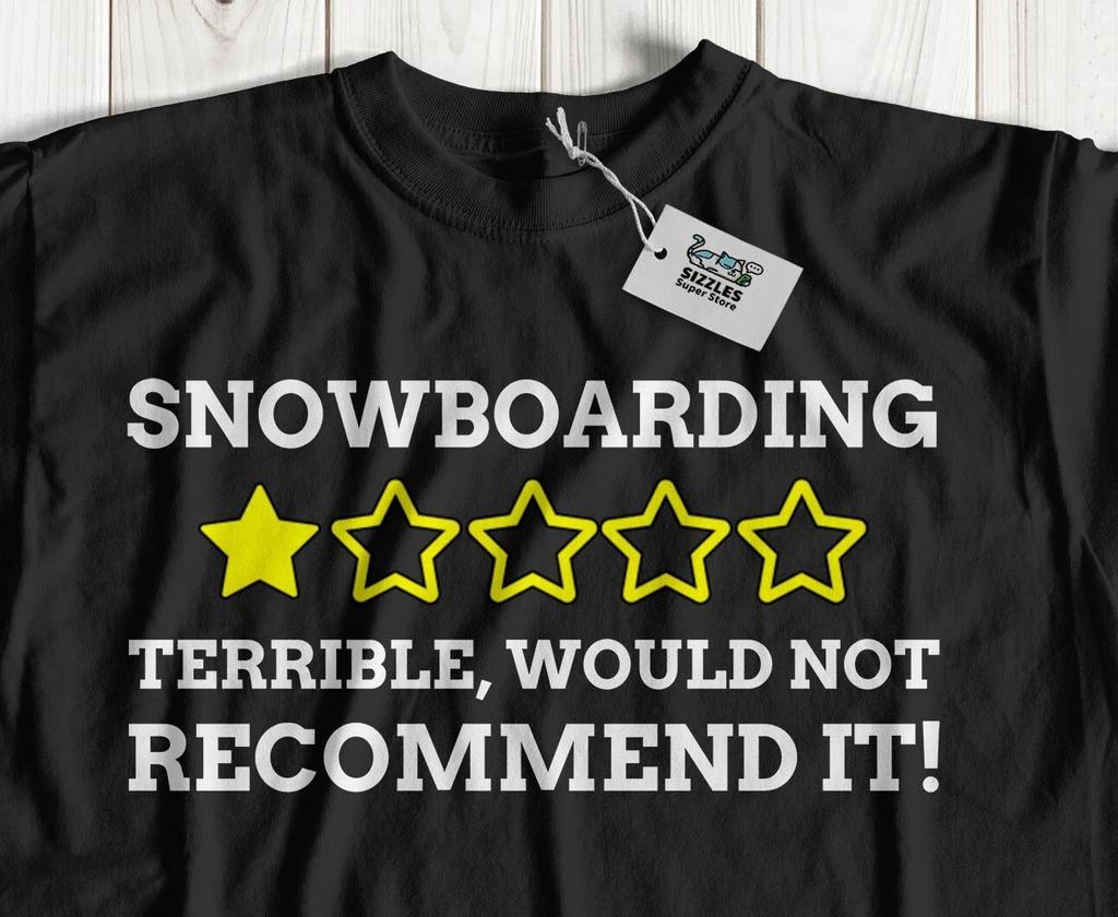 Unisex Funny Snowboarding T-shirt Tops Tees Unisex Snowboarder Gifts