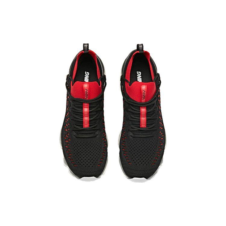 Anta Seeed Full-Length Air Cushion Shock Absorbing Sports Shoes Men Sneakers Black Red 91925501-3