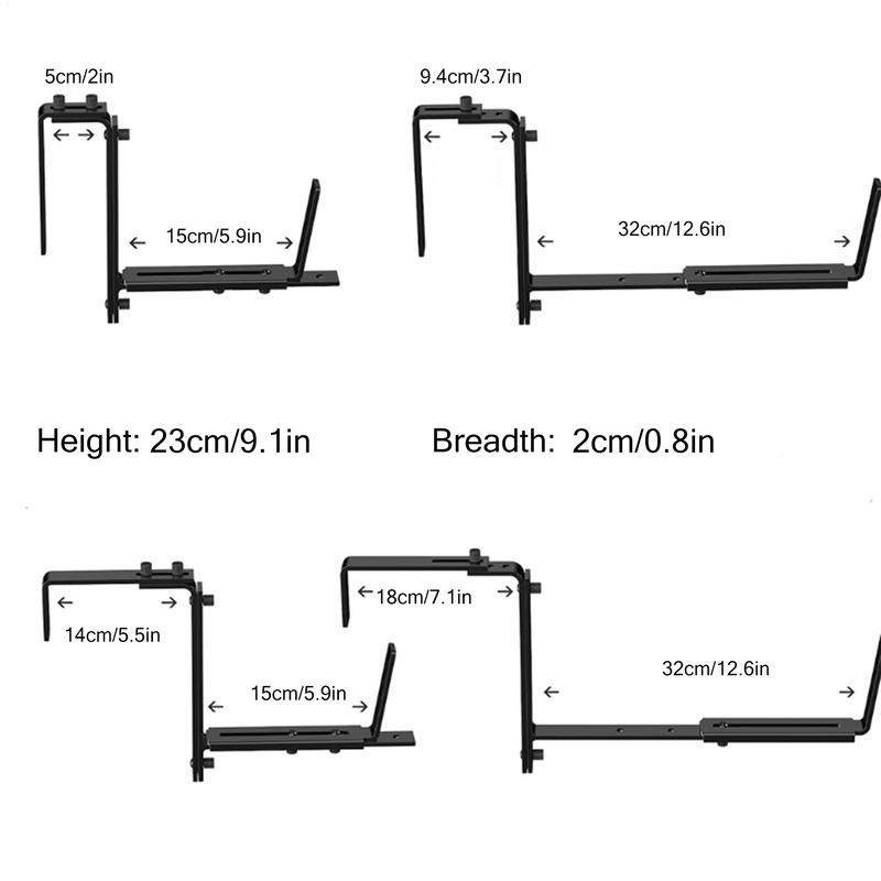 Planter Box Brackets Adjustable Window Box Brackets Sturdy Heavy Duty Planter Box Holder Reusable Window Box