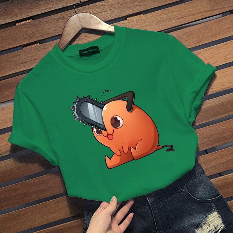 

Милая кавайная футболка с принтом Почиты для мужчин и женщин, аниме, повседневная, с круглым вырезом, с коротким рукавом 4XL