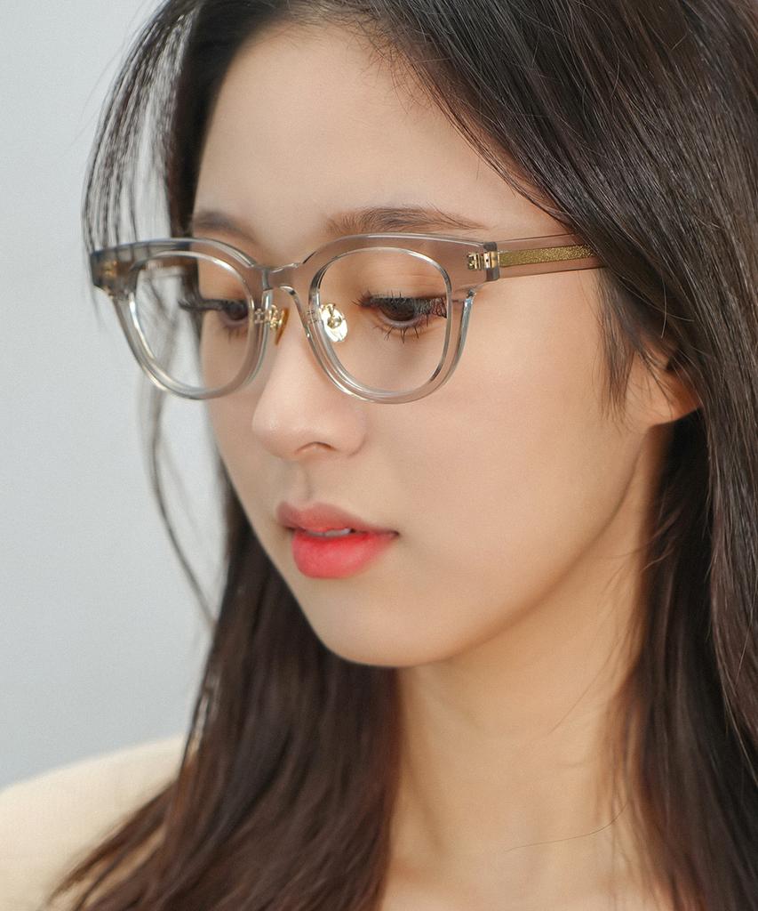 Sodamon Black Acetate Horn-Rimmed Glasses Ht960-C01 (Unisex)
