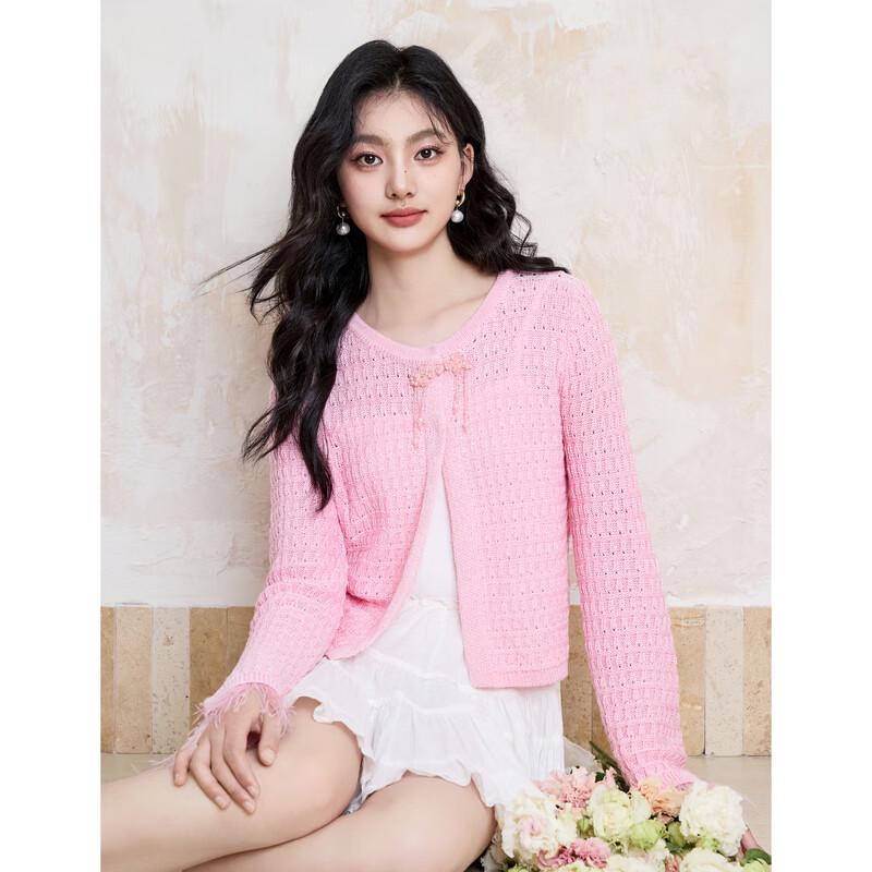 

Элегантный женский вязаный кардиган с круглым вырезом Qiushui Yiren XL