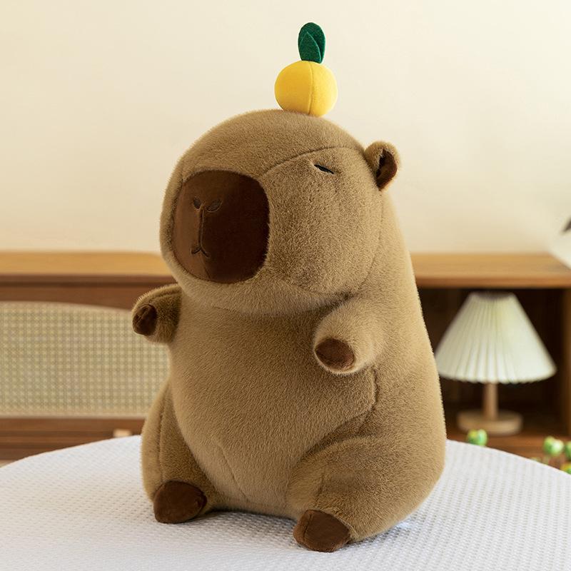 Capybara Plush Toy Doll - Cartoon Throw Pillow & Stuffed Animal Birthday Gift