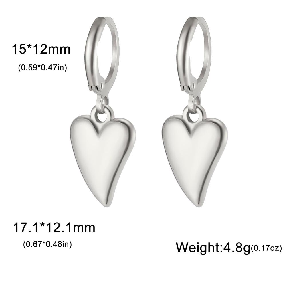 Heart Shaped Starfish Sun Pendant Hoop Earrings For Women Fashion Jewelry Gift