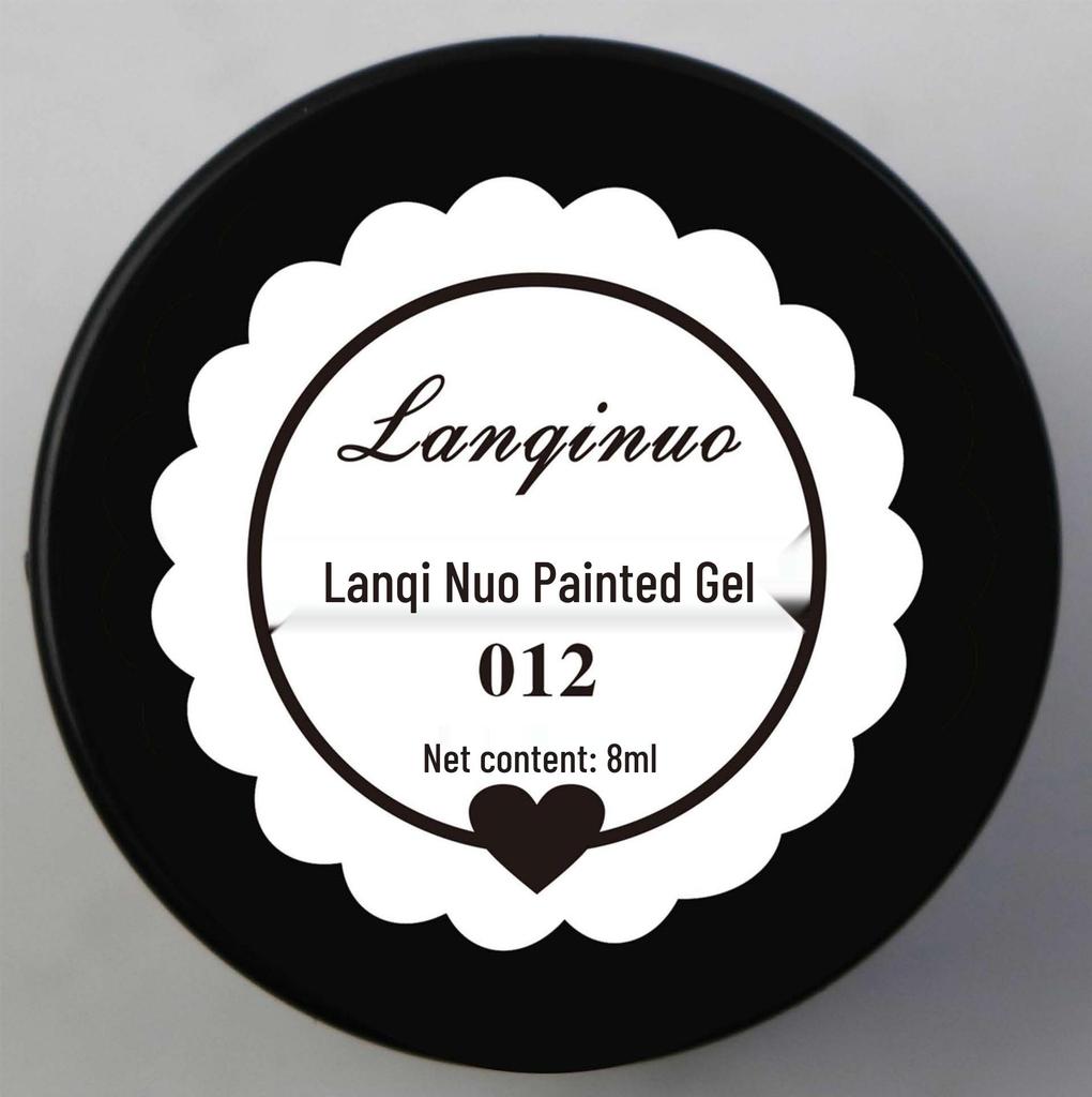 Nail Art Gel: 12-Color Line & Flower Nail Polish