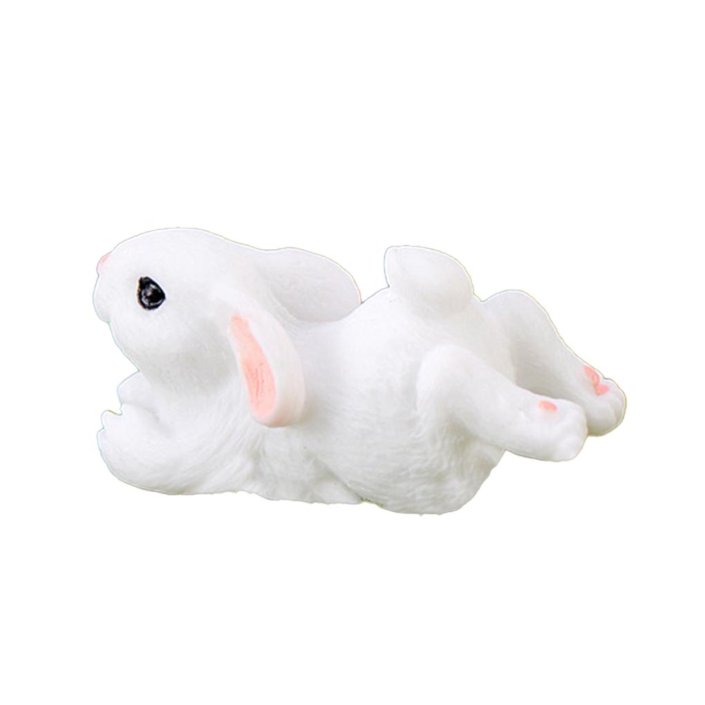 

Кролик украшение миниатюра креативный полезный кролик статуя реалистичный маленький кролик фигурка для домашнего стола балкон двор газон