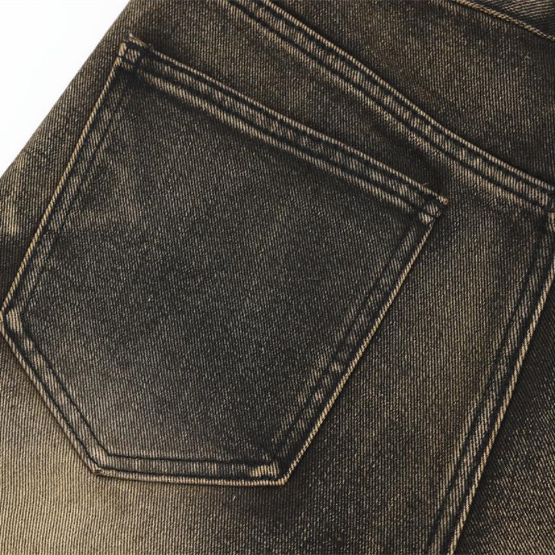 Washed and Worn Denim Shorts Men's Loose Casual Straight-leg Over-the-knee Five-point Pants Vibe Tide Brand High Street American Style