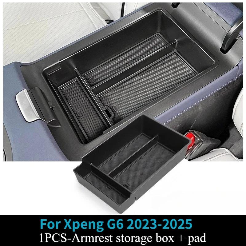 Für Xpeng G6 2023-2025 Türseiten-Aufbewahrungsbox TPE Front- und Hecktürgriff-Organizer Aufräum-Getränkehalter-Aufbewahrungsbox Autozubehör