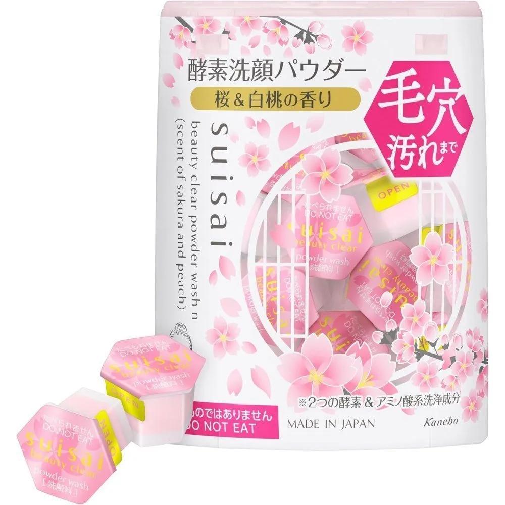 suisai Beauty Clear Powder Wash N Sakura Peach 32-pack
