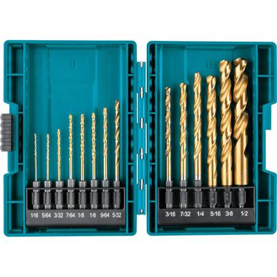 Bit Set Titanium Drill Impact Gold Makita 14 Piece Set American Specification B-65399