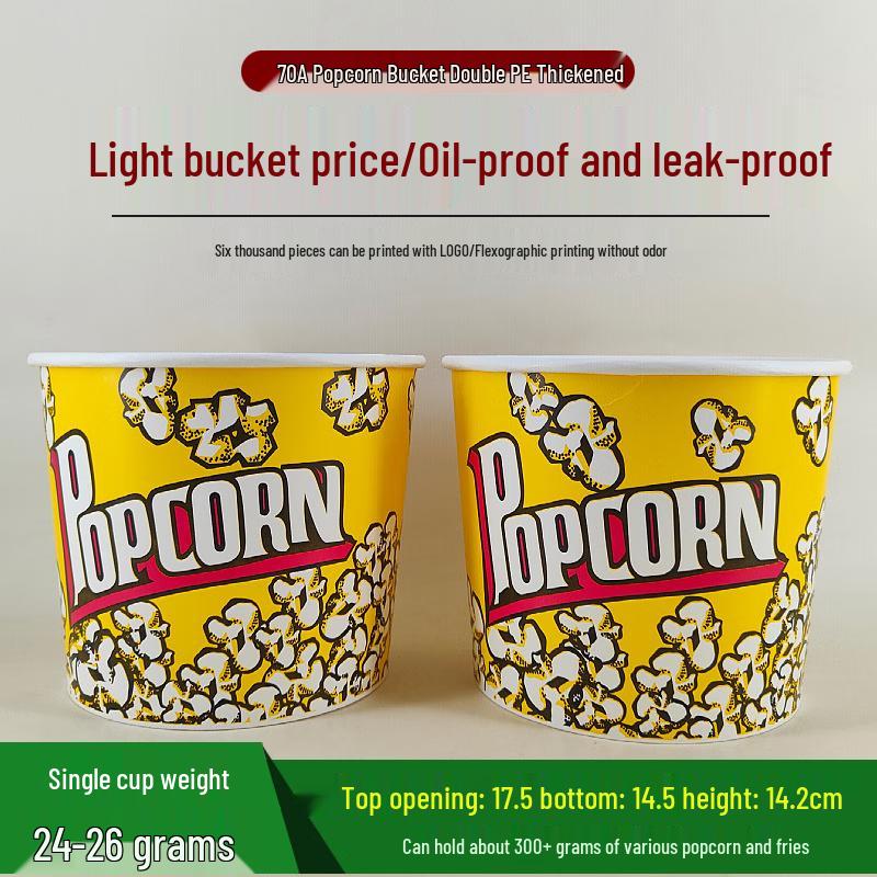 Commercial Disposable Popcorn Buckets & Cups