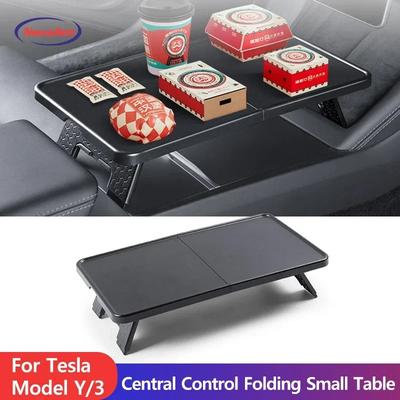For Tesla Model 3 3 Highland Model Y Y Juniper 2025 Center Console Table Tray Drink Food Table Desk Plate Board Holder Storage