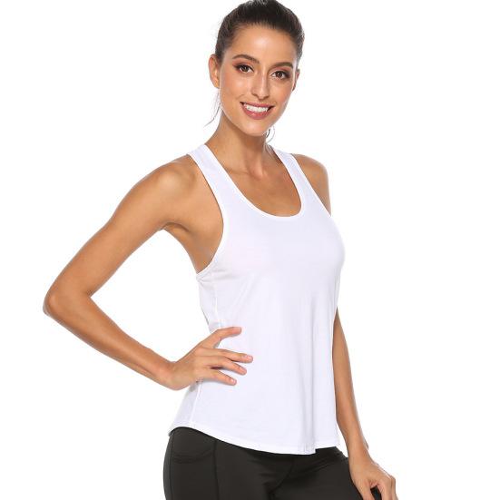 Canotta da Donna Larga Aperta con Schiena a Racer e Scollo a U per Activewear Yoga Allenamento Fitness