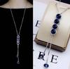 Luxury Non-Fading Korean Fashion Sweater Necklace: Autumn/Winter Women's Niche Design Pendant