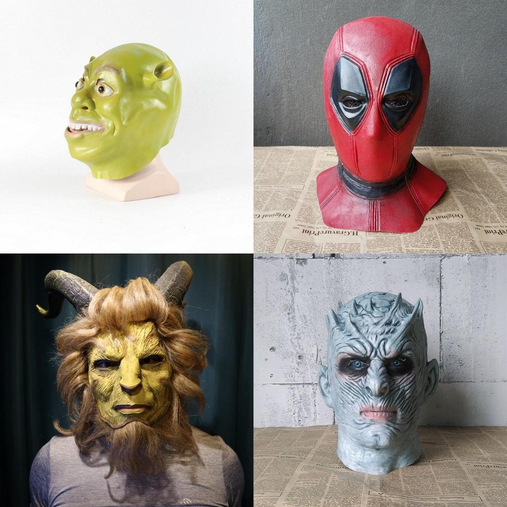 Cosplay Latexhandschuhe für Kostüm mit Black Panther Design