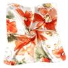 50x50cm Floral Print Satin Silk Scarf 100% Polyester Multifunctional Square Neck Scarves for Women