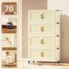 70-90cm No-Install Folding Storage Cabinet for Home, Living Room, Bedroom, Multi-layer Wardrobe, Sundries Organizer.