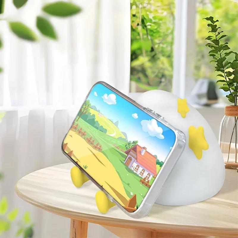 LED Night Light Charging Protection Eye Cartoon Bedroom Bedside Table Lamp Birthday Decoration Silicone Night Lamps Kids Gift