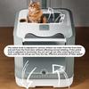 Lettiera Completamente Chiusa con Controllo Porta Entrata/Uscita Disinfettante e Deodorante Per Gatto Animale Domestico Lettiera per Gatti Vaschette per Gatti Prodotti per Animali Domestici
