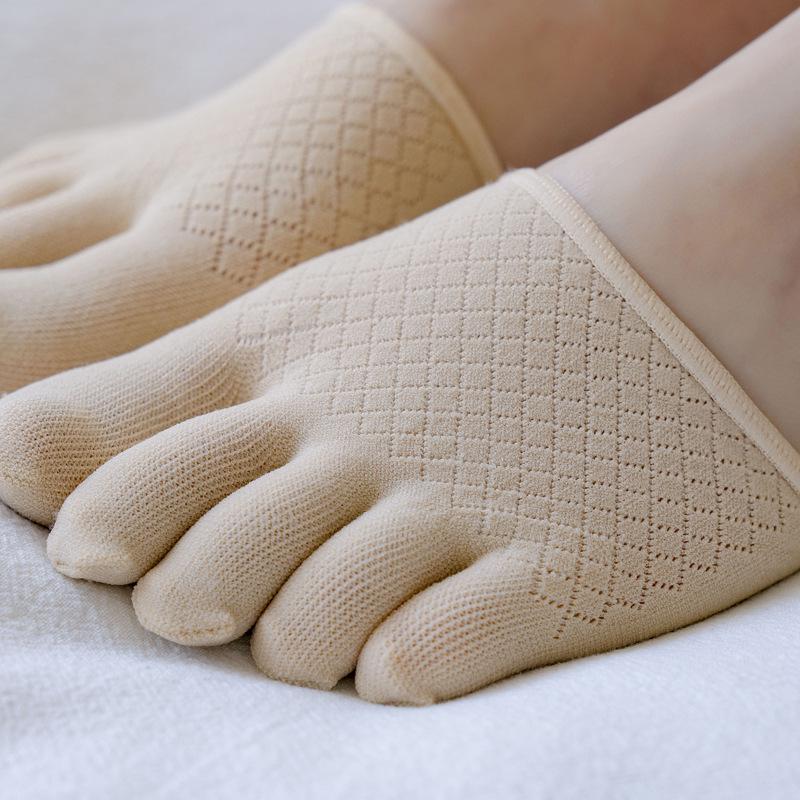 Women's Half-Palm High-Heel Five-Toe Invisible Socks for Sandals