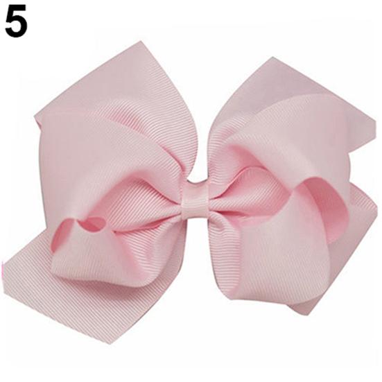 1Pc Girls Large Double Layers Hairbow Hair Bow Grosgrain Ribbon Clip Hairpin