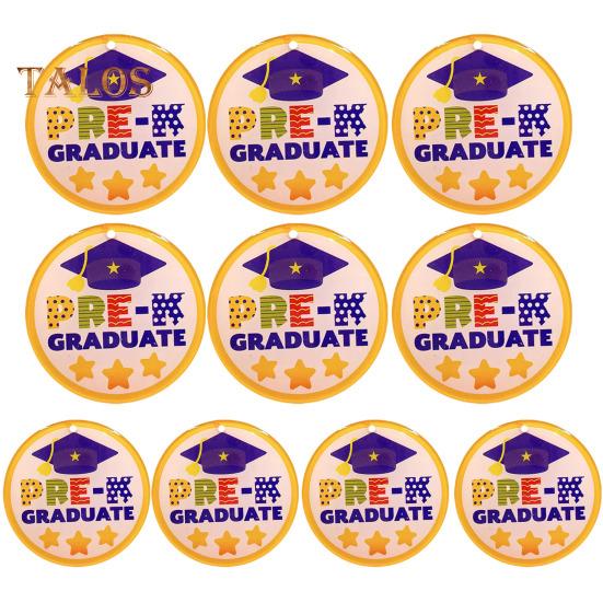 

10 шт. выпускные медали детского сада, милые резиновые медали с шейной лентой, легко крепятся, подарки на выпускной дошкольного возраста для детей C