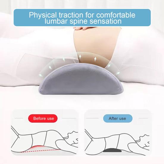 Half Moon Bolster Pillow for Legs Back Sleeping Knee Pillow Memory Foam Under Knee Pillow with Machine Washable Cover for Ankle Foot Comfort