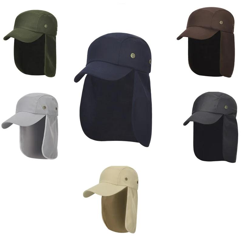 Outdoor Hiking Sun Hat for Men and Women with Neck Flap UPF 50+ Fishing Cap Adjustable