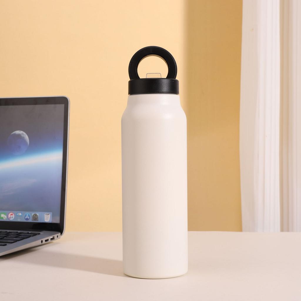 Thermos Sportivo Verniciato Acciaio a Doppia Parete 24oz/700ml Borraccia Sottovuoto per Acqua Supporto Magnetico per Telefono