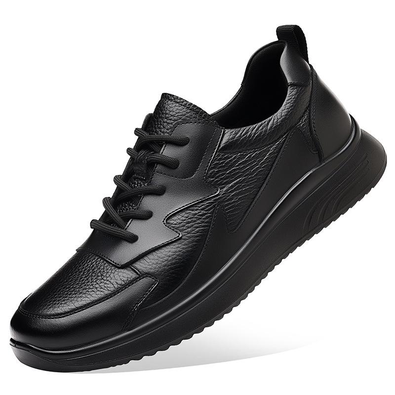 Autumn New Shoes for Men Genuine Leather Shoes Fashion Casual Sport Shoes Comfortable Lace-up Sneaker