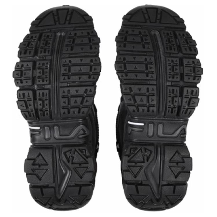 New FILA Abrasion Resistant Low Top Casual Shoes Unisex Black 1JM02570F_001