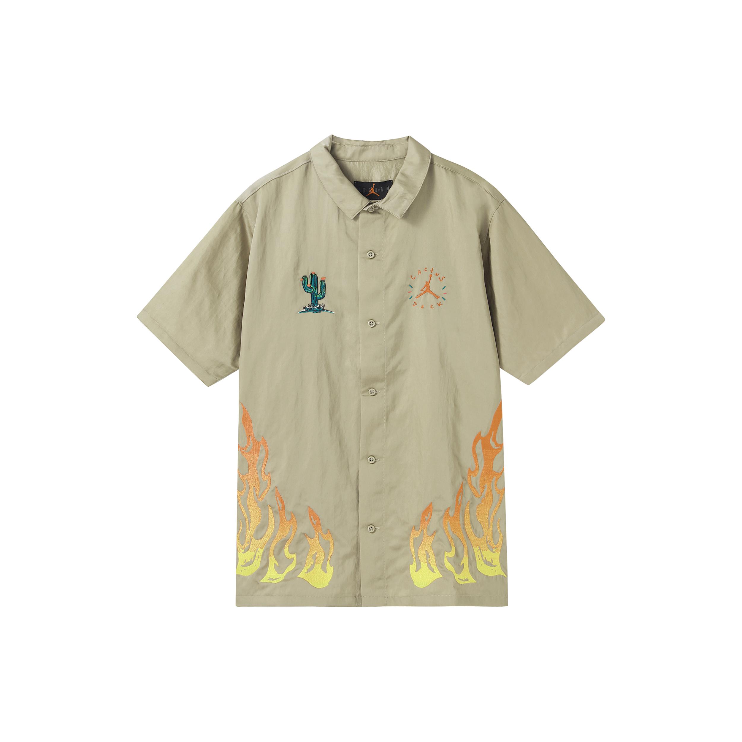 Travis Scott Cactus Jack X Jordan Button Down Shirt CW3131-247 XS