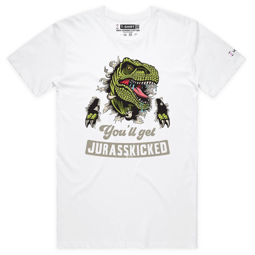 VOICEART Футболка с забавным рисунком динозавра и животными, с графикой премиум-качества 3XL