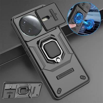 Pouzdro Armor pro Xiaomi Poco F7 Pro 5G Posuvný chránič objektivu Prstenový stojánek Zadní kryt pro Poko Little F7 Ultra PocoF7 F 7 Pro 5G Capa