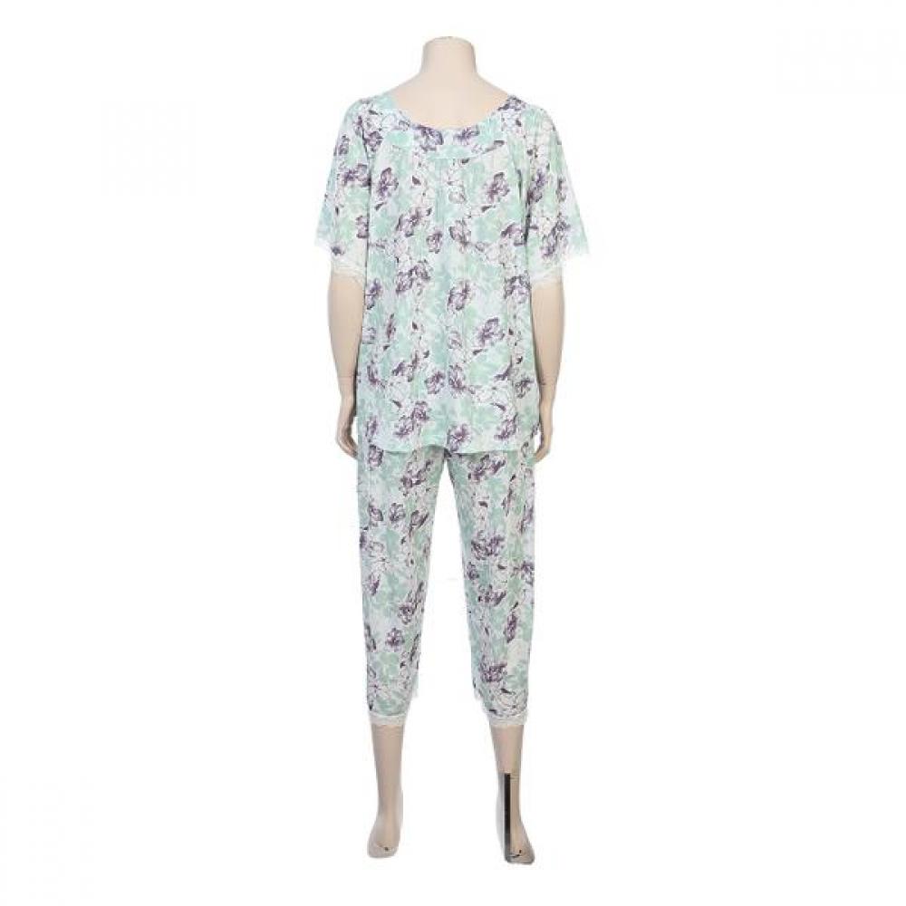 BARBARA Women S Green Floral Print Pajama Homewear Awp4572r