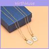 Fashionable Stainless Steel Shell Letter Pendant Necklace 18k Gold Plated European And American Style