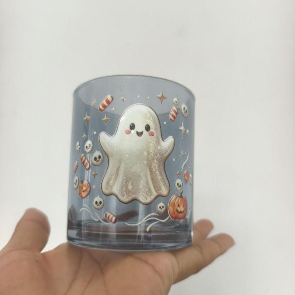 Pumpkin Skull Print Ghost Glass Cup Decorations Wine Glass Gothic Drinkware Halloween Party