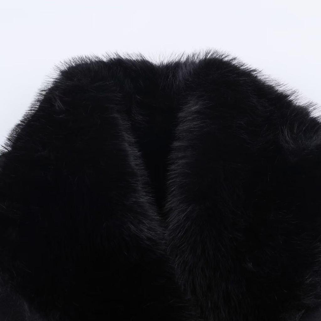 European & American Women's Fashion Reversible Faux Fur Coat - Casual Style
