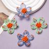 Handmade Pastoral Beaded Flower Earrings & Acrylic Hair Clip Accessories for Women