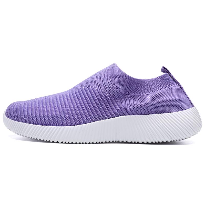 Dames Outdoor Antislip Grote Maat Flyknit Ademend Lichtgewicht Fitness Sneakers