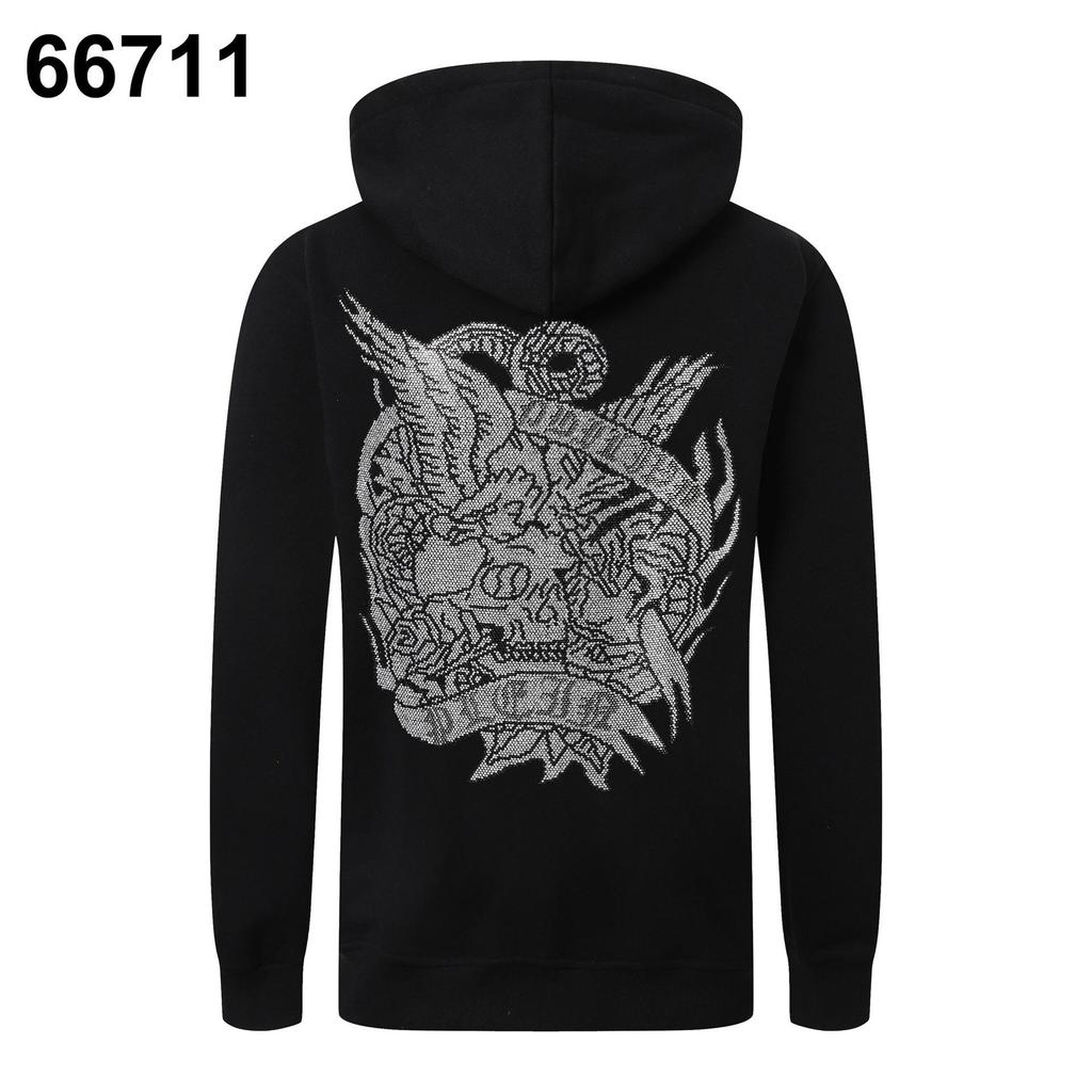 Philipp Plein European & American Street Fashion Skull Zipper Men's Jacket