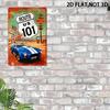 Vintage Metal Car Sign Decor Gift For Auto Lovers Garage Wall Art