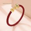 MOONLIGHT Classic Design Exquisite Cheetah Zircon Bracelet for Women Braided Leather Bracelet Quality Banquet Couples Gift