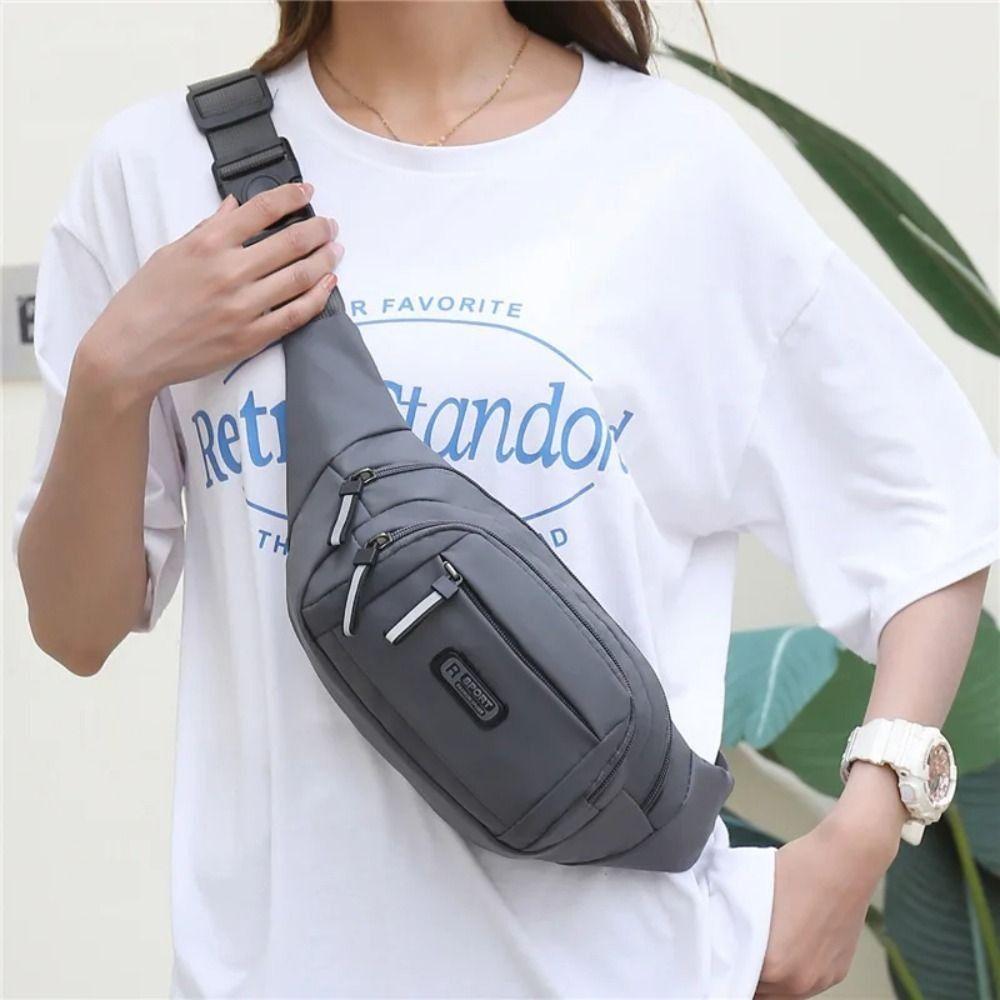Nylon Crossbdoy Chest Bag Waterproof Men Running Pouch Belt Men Multifunctional Waist Bags Camping
