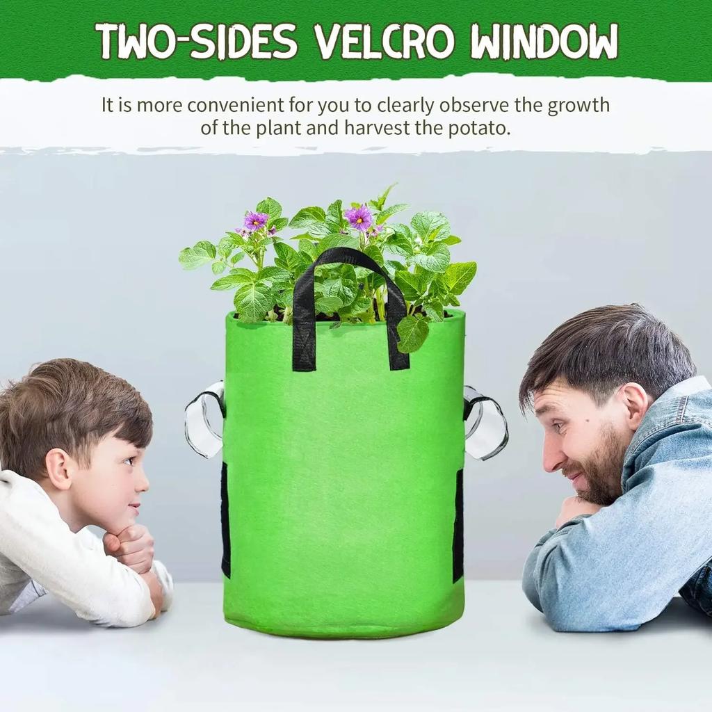 5/10Gallon Potato Seedling Felt Grow Buckets Plant Bags Gardening Flowers Bags Horticulture Planting Containers Garden Tools