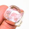 Natural Pink Kunzite Gemstone 925 Sterling Silver Jewelry Ring Size 9.5 AR-16736