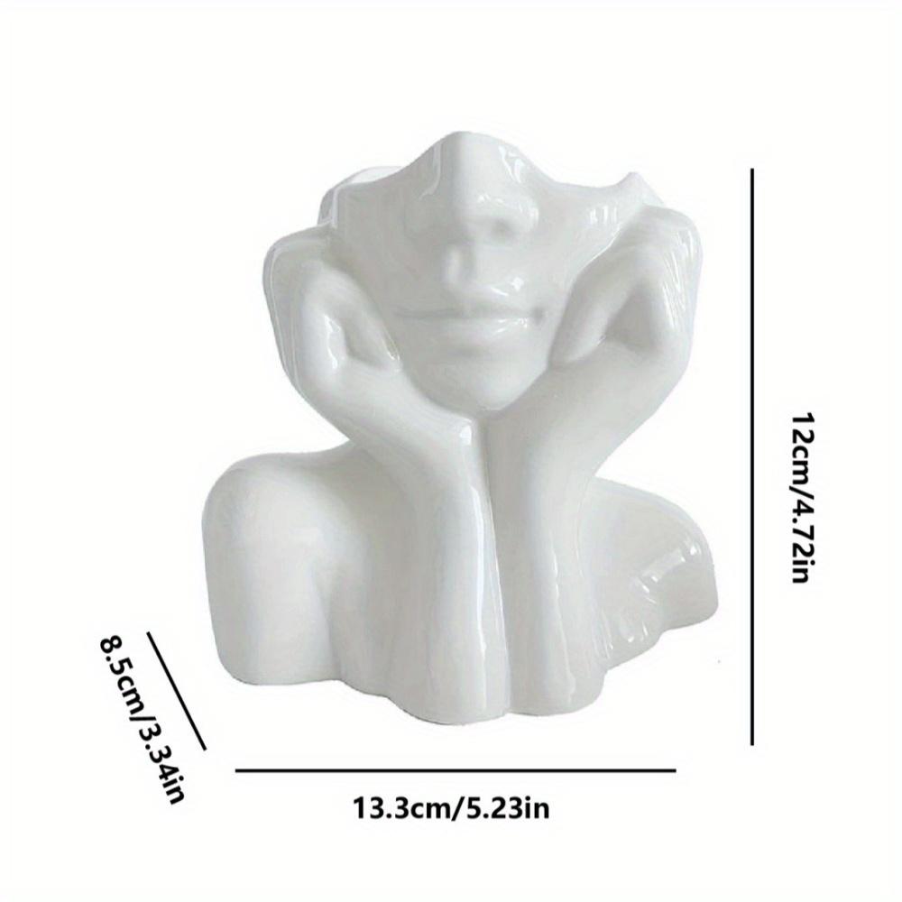 Abstract Face Art Ceramic Vase Nordic Ins Style Desktop Decoration Flower Utensils, Small and Creative Home Furnishings