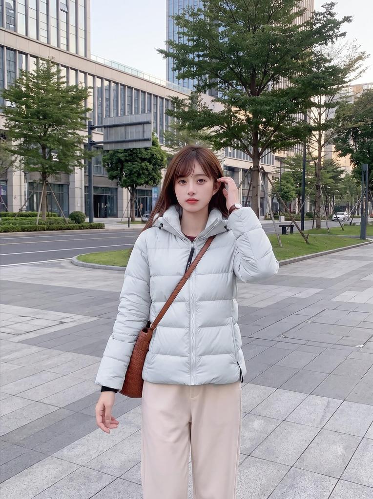 Waist Ribs Pink Down Cotton Clothes Women's Winter New Small Warm Padded Cotton-padded Jacket
