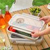 304 Stainless Steel Food Storage Container 2200ml-5800ml Capacity Portable Design For Outdoor Travel Home Use